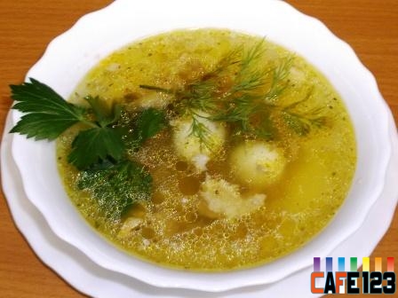 Суп куриный с яйцом